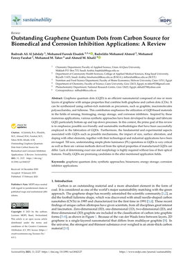 Outstanding Graphene Quantum Dots from Carbon Source for Biomedical and Corrosion Inhibition Applications: a Review