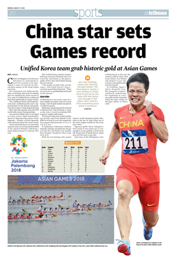 Unified Korea Team Grab Historic Gold at Asian Games