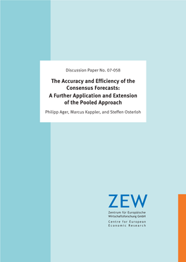 The Accuracy and Efficiency of the Consensus Forecasts: a Further Application and Extension of the Pooled Approach