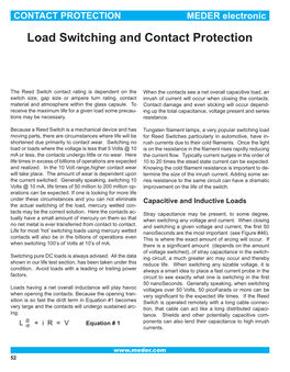 Load Switching and Contact Protection