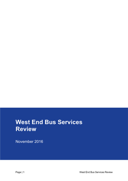 West End Bus Services Review