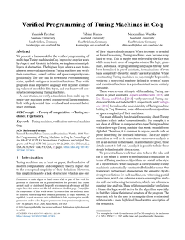 Verified Programming of Turing Machines in Coq