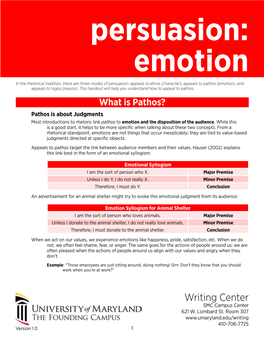 Persuasion: Emotion