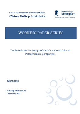 Working Paper Series