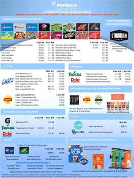 Postmix National Account Prices