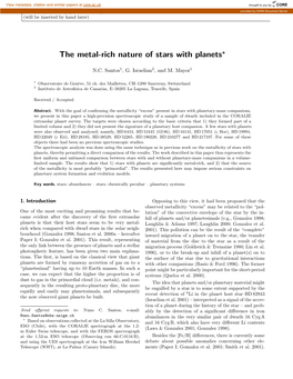 The Metal-Rich Nature of Stars with Planets?