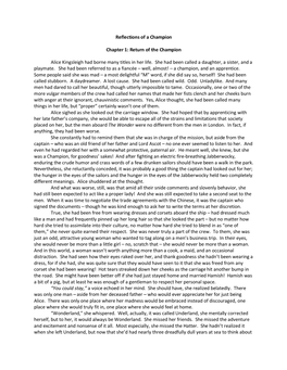 Reflections of a Champion Chapter 1: Return of the Champion Alice Kingsleigh Had Borne Many Titles in Her Life. She Had Been Ca