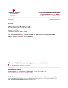 Ultrastructure of Granulocytes