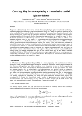 Creating Airy Beams Employing a Transmissive Spatial Light Modulator