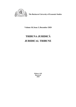 Tribuna Juridică Juridical Tribune