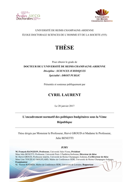 L'encadrement Normatif Des Politiques Budgétaires Sous La Vème