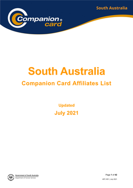 I051 Companion Card Affiliate List 07 2021