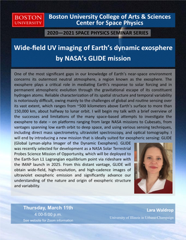 Wide-Field UV Imaging of Earth's Dynamic Exosphere by NASA's