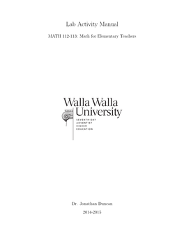 Lab Activity Manual