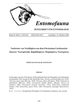 Entomofauna Ansfelden/Austria; Download Unter