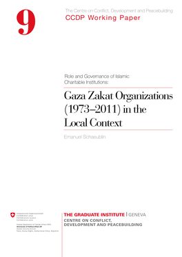 Gaza Zakat Organizations (1973–2011) in the Local Context