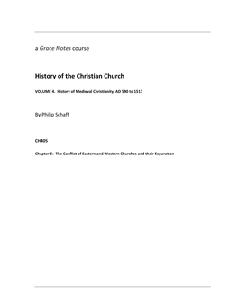 History of the Christian Church*