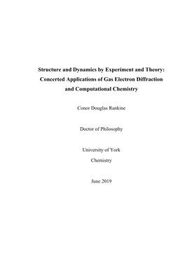 Concerted Applications of Gas Electron Diffraction and Computational Chemistry