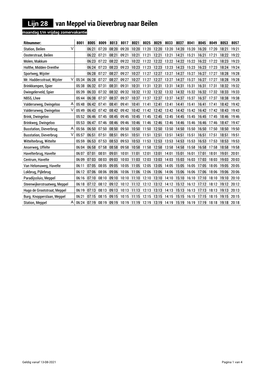 Lijn 28 Van Meppel Via Dieverbrug Naar Beilen Maandag T/M Vrijdag Zomervakantie