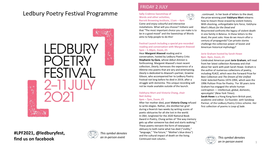 Ledbury Poetry Festival Programme Sally Crabtree Sweetshop of ..Continued