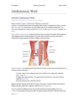 Anatomy Lecture 25 May 1St 2012