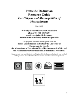 Wellesley Pesticide Reduction Resource Guide