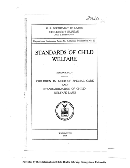 Standards of Child Welfare