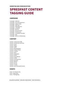 Spredfast Content Tagging Guide