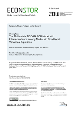 The Multivariate DCC-GARCH Model with Interdependence Among Markets in Conditional Variances' Equations