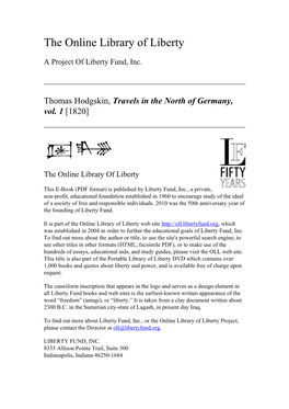 Online Library of Liberty: Travels in the North of Germany, Vol. 1