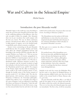 War and Culture in the Seleucid Empire1