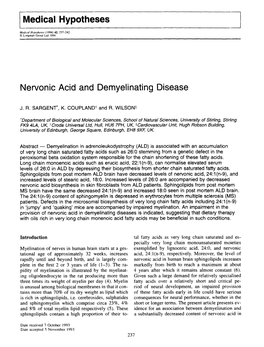 Medical Hypotheses L Medicn/H\Pnthmr.~(L994)42