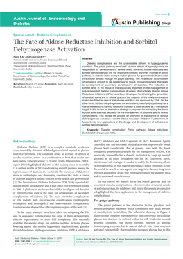 The Fate of Aldose Reductase Inhibition and Sorbitol Dehydrogenase Activation