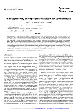 An In-Depth Study of the Pre-Polar Candidate WX Leonis Minoris