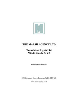 THE MARSH AGENCY LTD Translation Rights List Middle