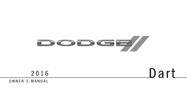 2016 Dodge Dart Owner's Manual