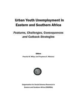 Urban Youth Unemployment Final.Indd