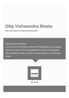 Dilip Vishwamitra Bhatia