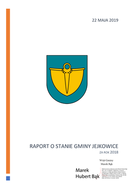 Raport O Stanie Gminy Jejkowice Za Rok 2018