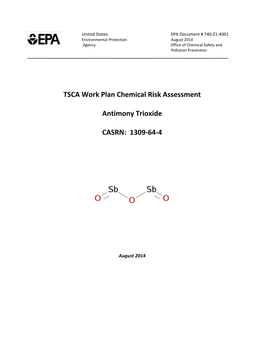 TSCA Work Plan Chemical Risk Assessment Antimony Trioxide CASRN: 1309-64-4