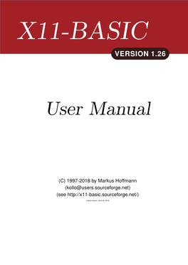 X11 Basic Manual