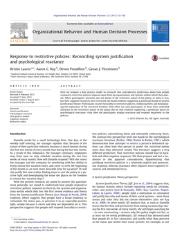 Reconciling System Justification and Psychological Reactance