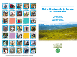 Alpine Biodiversity in Europe: an Introduction