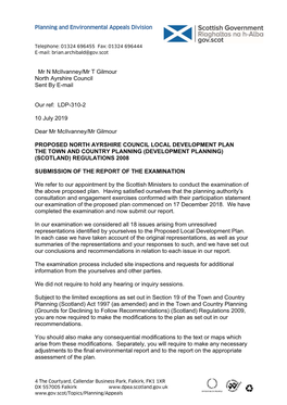 LDP Examination Report (CD24) Do Not Give Reason to Reject the Proposed Allocation, in Light of a Comprehensive, and Up- To-Date Assessment