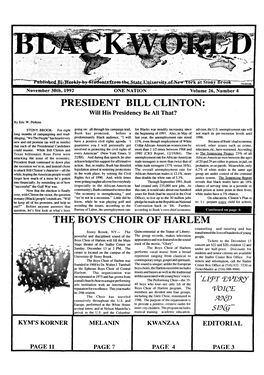 President Bill Clinton: Th Boys Choir of Harlem