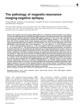 The Pathology of Magnetic-Resonance-Imaging