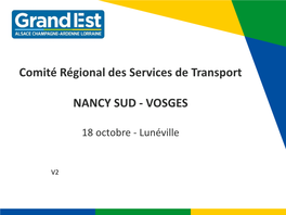 COREST Nancy Sud Vosges COREST 3M Nord - 28 Septembre 2016 2 Compte TER 2016