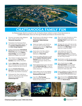 CHATTANOOGA FAMILY FUN in Chattanooga, There’S So Much to Do, It’S Hard to Know Where to Start