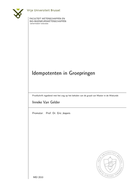 Idempotenten in Groepringen