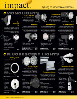 Monolights Fluorescent Lights